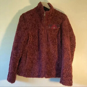 Pendleton Women's Fuzzy Jacket in Deep Burgundy